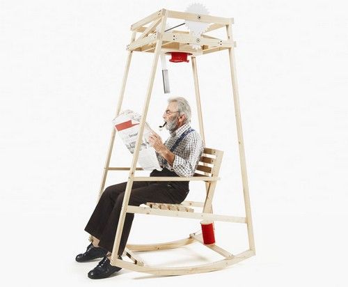 Rocking Knit Chair, la chaise berçante qui tricote pour vous
