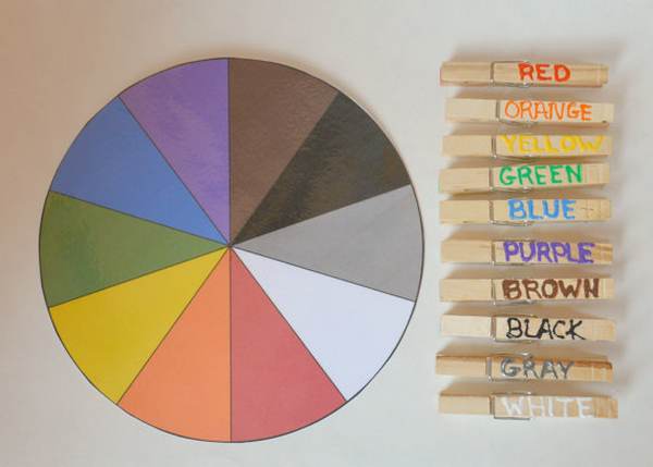 Montessori method: how to make the wheel to learn colors
