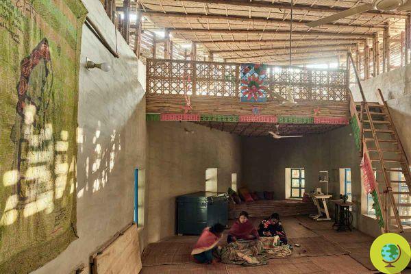El innovador centro terapéutico para discapacitados construido con técnicas milenarias en barro y bambú