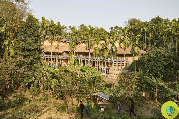 O inovador centro terapêutico para deficientes construído com técnicas antigas em barro e bambu