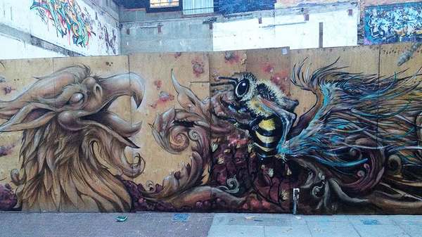 Street Art: murais de Louis Masai para salvar abelhas em Londres