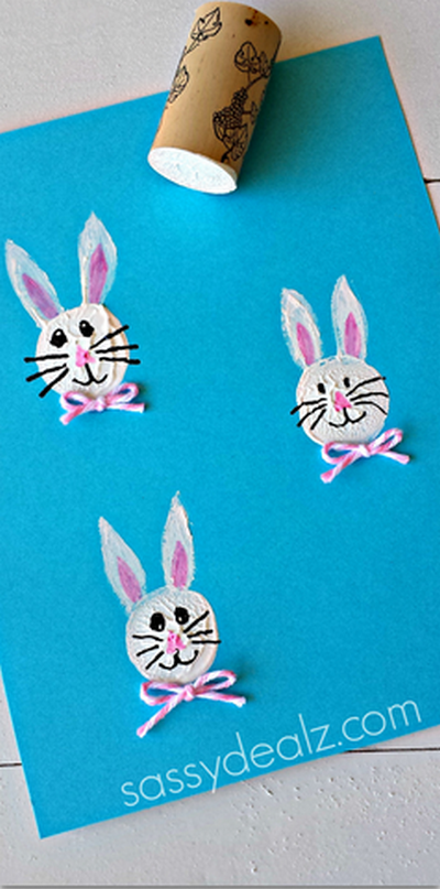 Decoraciones para Pascua: conejitos reciclados creativamente para hacer con los niños