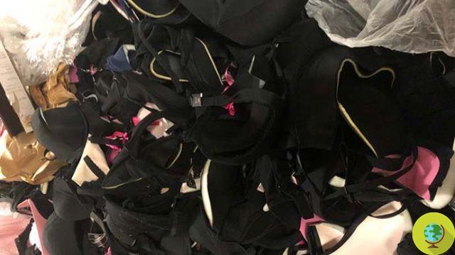 Victoria's Secret in the storm: hundreds of bras thrown into the dumpster