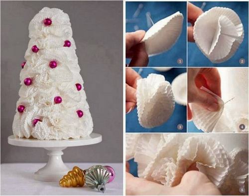 10 mini Christmas trees at no cost from creative recycling