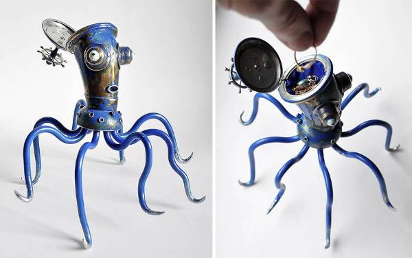 The wonderful steampunk sculptures created with waste