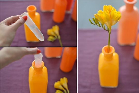 Cómo colorear botellas y tarros de cristal en unos pocos pasos