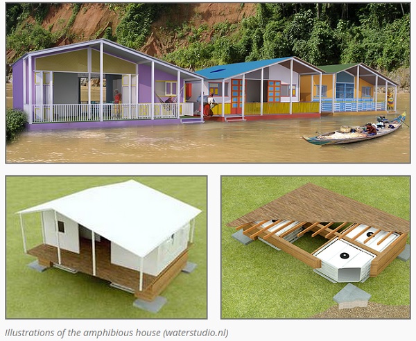 Casas flotantes: viviendas 'anfibias' a prueba de tsunamis (FOTO)