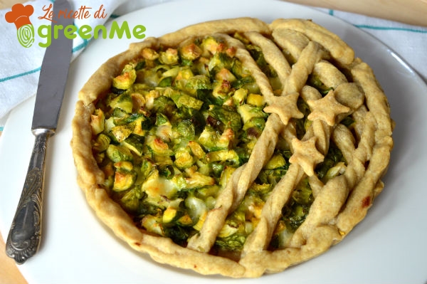 Savory pie with Brussels sprouts