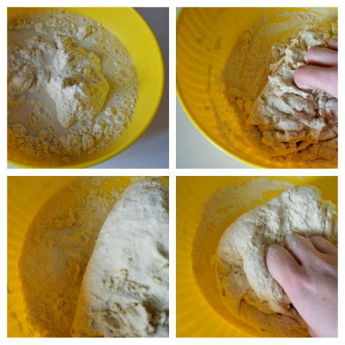 Homemade semolina bread with sourdough