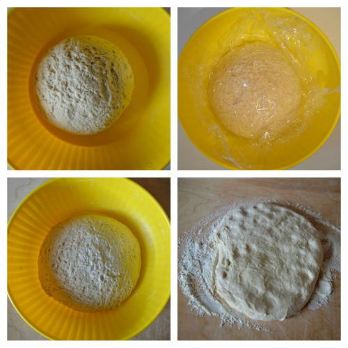 Homemade semolina bread with sourdough