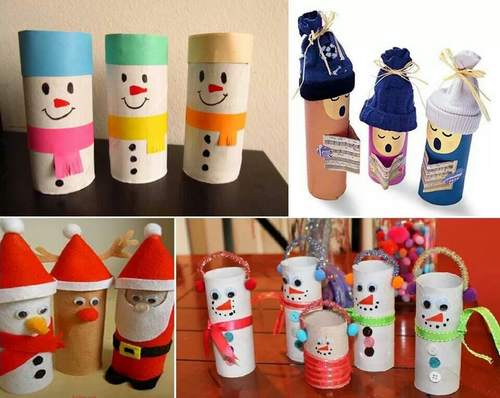 Adornos navideños con rollos de papel higiénico: 10 ideas DIY
