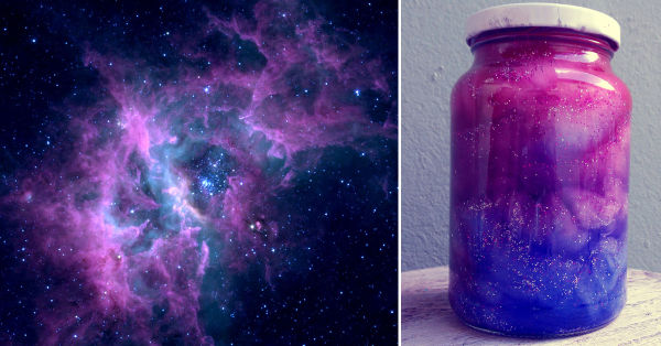 Reciclaje creativo de tarros de cristal: cómo crear una nebulosa fantástica (FOTO)