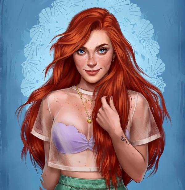 Disney princesses nowadays: the beautiful illustrations that turn them into real girls