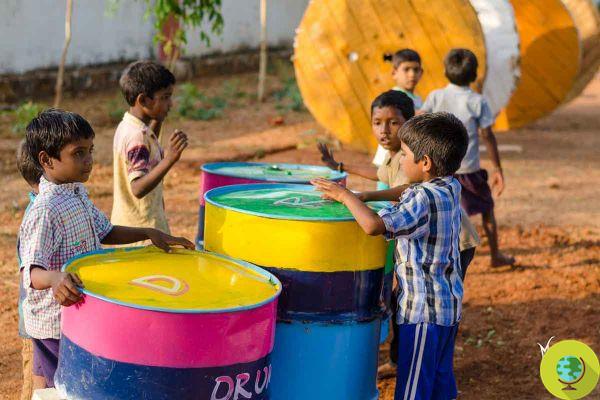 With tires and industrial waste, this Indian architect has built and donated more than 280 playgrounds across the country