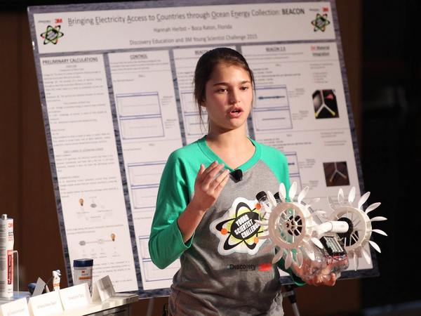 Hannah Herbst, at 15, invents a low-cost device to extract energy from the oceans (VIDEO)