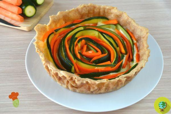 Savory pies: carrot and zucchini tart [recipe without butter]