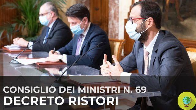 #DecretoRistori : une aide à hauteur de 5,4 milliards d'euros. Conte : 