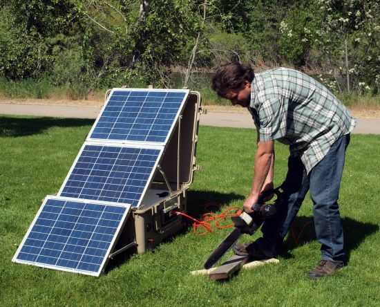 Portable photovoltaic: solar energy in a trolley