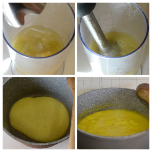 Cream of leeks with DIY turmeric croutons (lactose-free recipe)