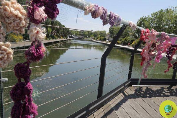 Guerrilla Knitting: o maravilhoso trabalho com 3000 flores de crochê da Cesenatico está marcado