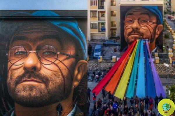 After Jorit's work dedicated to Lucio Dalla, the artist has hidden a message of peace in the mural