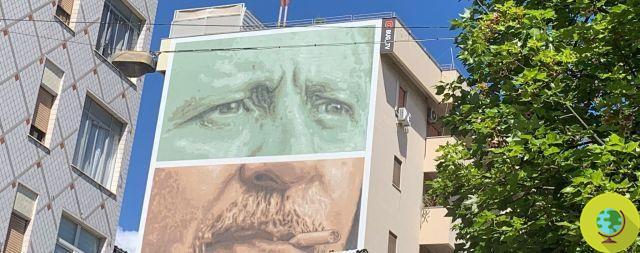 Massacre da via D'Amelio: murais lembram Paolo Borsellino ao lado de Giovanni Falcone, 29 anos após os massacres ordenados pela máfia