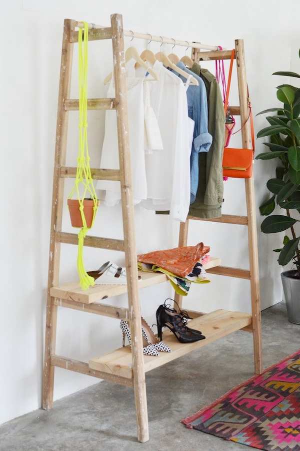 How to recycle an old wooden staircase in a wardrobe (PHOTO)