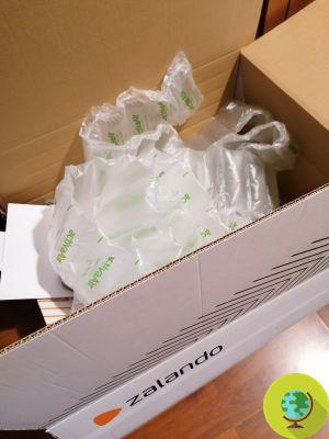 An endless and absurd amount of plastic packaging for a single pair of shoes: a report from a reader