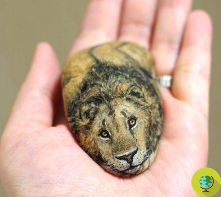 El artista que transforma las piedras en… dulces animalitos para llevar en la mano