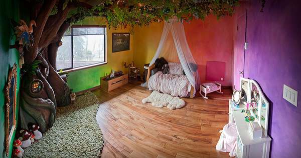 O pai transforma o quarto em um mundo de fadas (FOTO)
