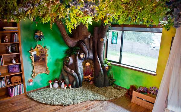 The dad turns the bedroom into a fairy world (PHOTO)