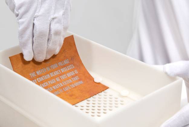 The Drinkable Book: the book that purifies water to prevent cholera