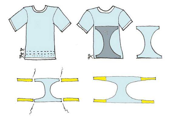 How to transform an old T-Shirt into an original DIY bikini