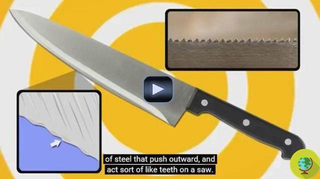 Comment aiguiser un couteau en utilisant uniquement une plaque (VIDEO)