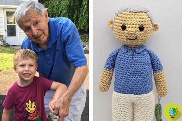 Create adorable crochet dolls for children suffering from the death of their grandparents