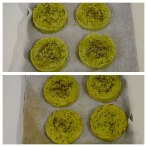 Chickpea broccoli veggie burgers with chia seeds