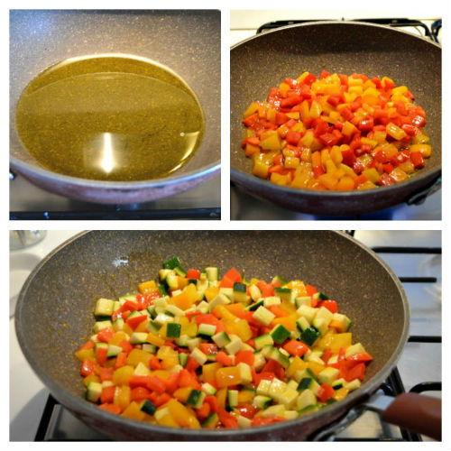 Caponata of aubergines, courgettes and peppers - Recipe