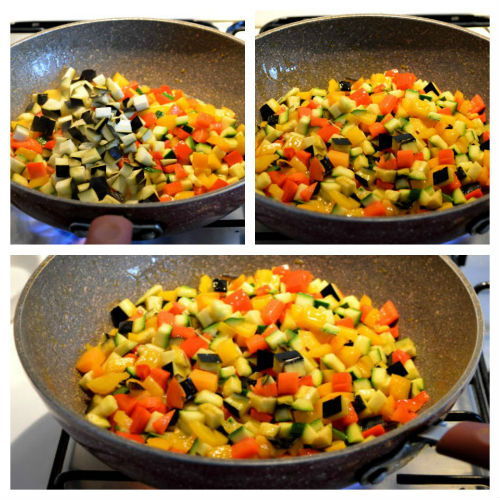 Caponata of aubergines, courgettes and peppers - Recipe