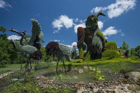 Esculturas verdes: 50 obras de contos de fadas em exposição em Montreal