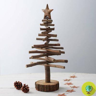 10 árvores de Natal DIY de madeira morta