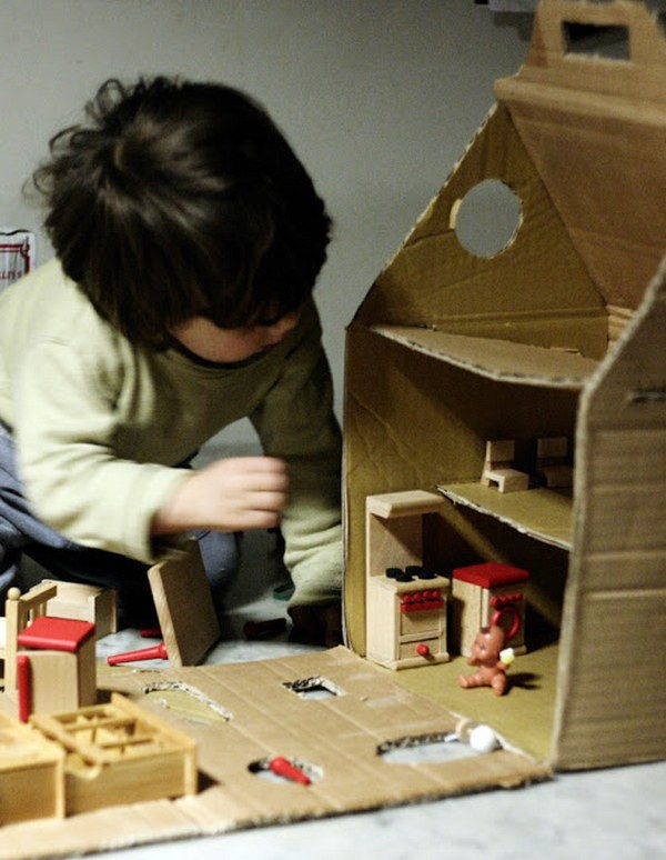 Casas de cartón DIY para niños: ideas y tutoriales