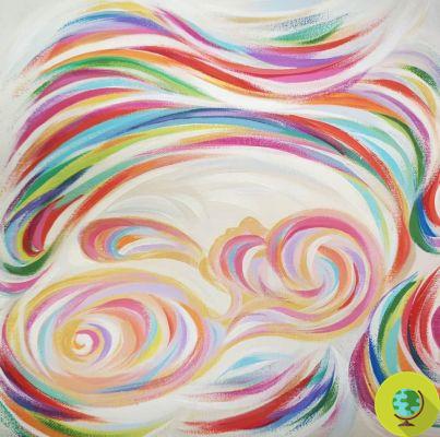 A artista que transforma as ultrassonografias das mães em lindas pinturas coloridas
