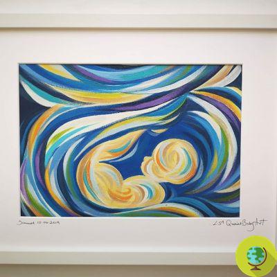 The artist who transforms mothers' ultrasound scans into wonderful colorful paintings