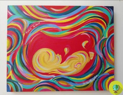 L'artiste qui transforme les échographies des mères en magnifiques peintures colorées
