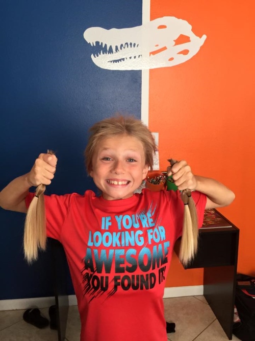 At 6 she grows her hair to help children with cancer