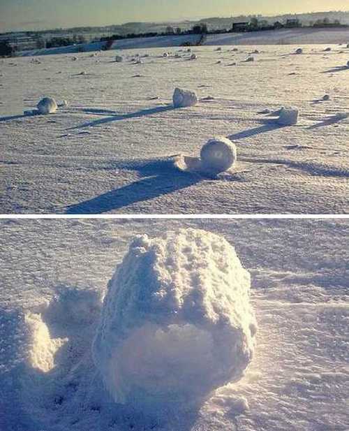 Neige : le phénomène Snow Roller