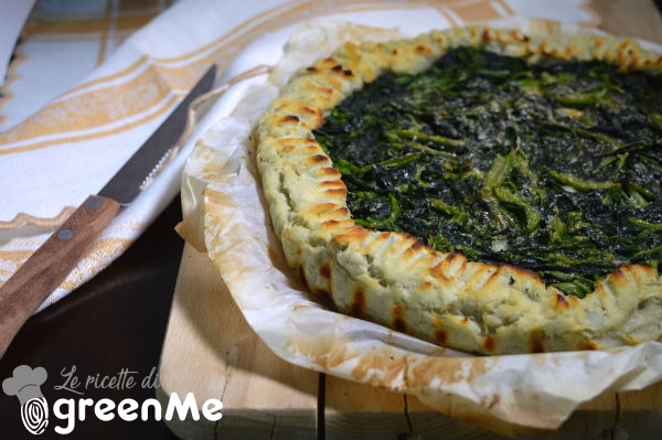 Savory potato and spinach tart (gluten and egg free recipe)
