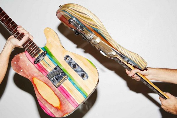 As guitarras extraordinárias nascidas da reciclagem criativa de skates antigos (FOTO e VÍDEO)