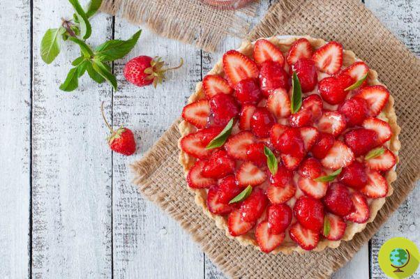 Tarta con fresas: la receta integral sin mantequilla