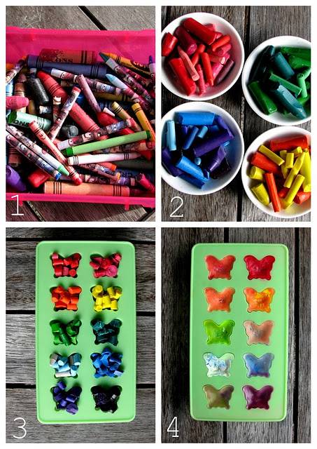 Crayons: 10 ideas for the creative recycling of worn colors
